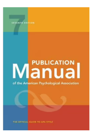 Publication Manual of the American Psychological Association 7th edition ( APA 7 )