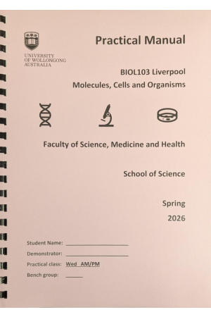 BIOL103 Liverpool Subject Handbook Spring Session 2026