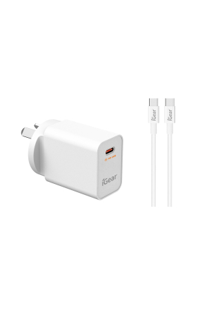 Wall Charger 240V With USB-C Cable