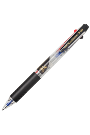 Uni Jetstream Retractable Rollerball 3 Colour Pen - Clear