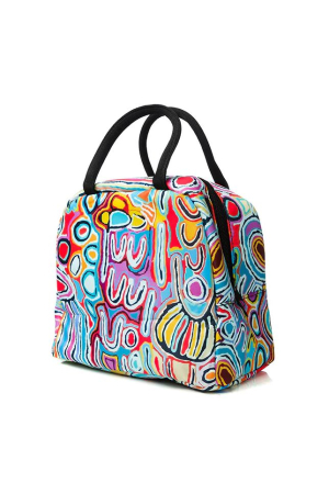 Warlukurlangu Aboriginal Art Insulated Lunch Tote Bag - Mina Mina Dreaming
