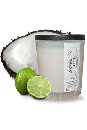 Coconut and Lime Large Soy Wax Candle 