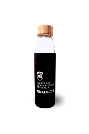 UOW Graduate Glass Drink Bottle