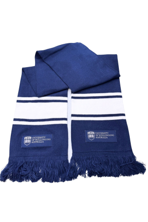 UOW Navy White Scarf Corporate Logo