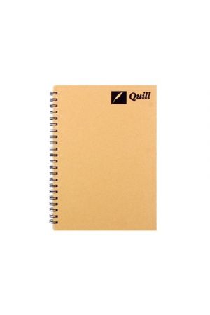 Quill Natural Hardcover Notebook Ruled 70gsm A4 160 pages - Beige