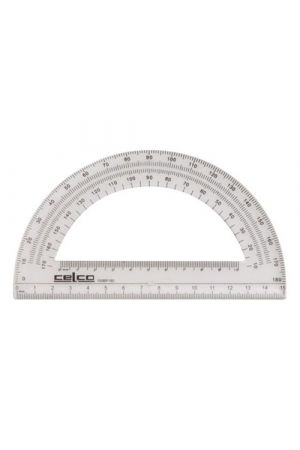 Celco 180 Degree Protractor 15cm - Clear