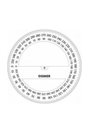 Osmer 360 Degree Protractor 10cm - Clear