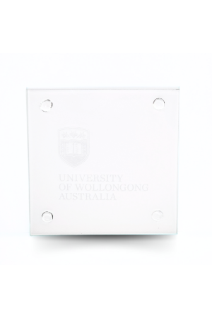 Glass UOW Coaster