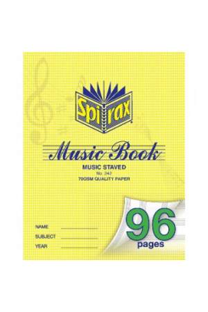 Spirax Music Book 96 page