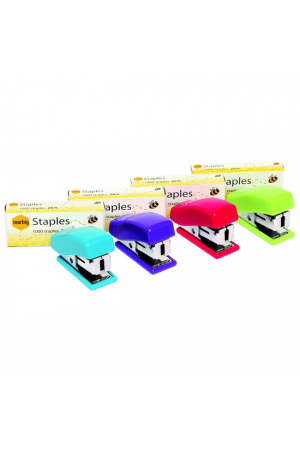 Marbig Mini Stapler with Staples Assorted Colours