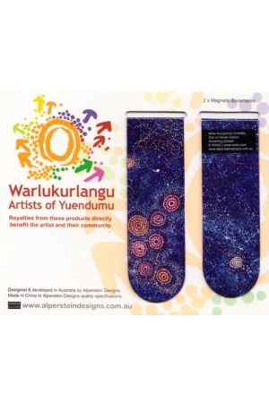 Warlukurlangu Aboriginal Art Magnetic Bookmark Set (2) - Seven Sisters Dreaming