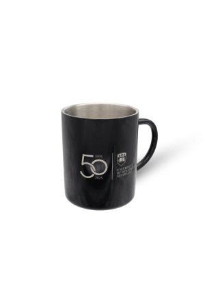 UOW 50th Anniversary Mug Black