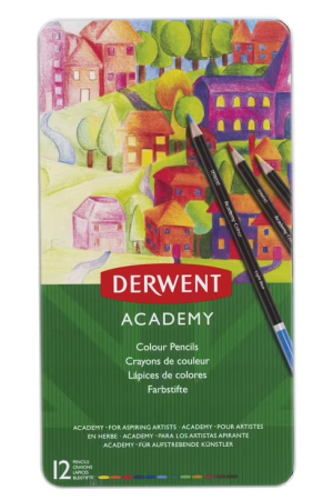 Derwent Academy Colour Pencils 12 Pack