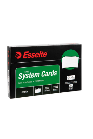 Esselte White System Cards 203x127mm (8x5) 