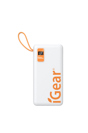 Power Bank White With Built in Cables