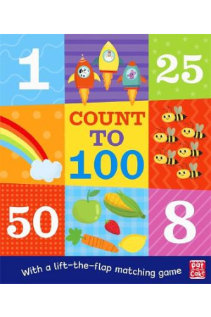 Count to 100 - A board book with a lift-the-flap matching game
