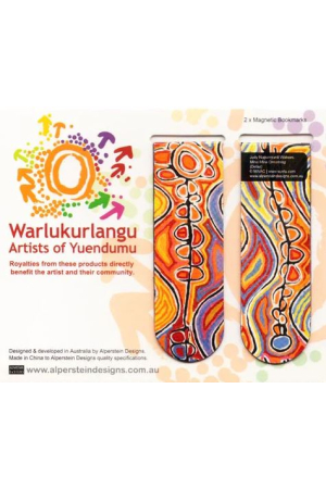 Warlukurlangu Aboriginal Art Magnetic Bookmark Set (2) - Mina Mina Dreaming