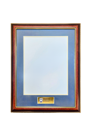 Degree Frame - Matt Timber & Double Gold Trim