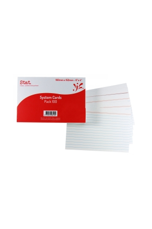 Stat White System Cards 102x152mm (6x4)