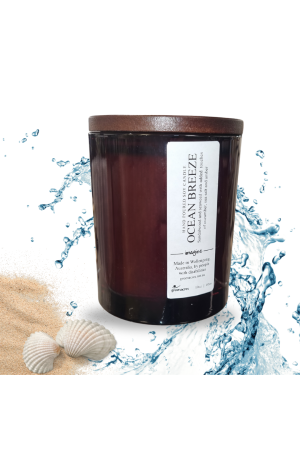 Ocean Breeze Large Soy Wax Candle Amber