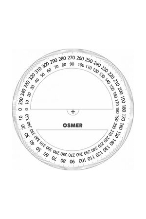 Osmer 360 Degree Protractor 10cm - Clear