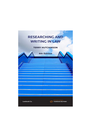 Researching and Writing in Law 4th Edition