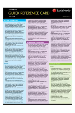 Legal Referencing, 2nd edition: Quick Reference Card