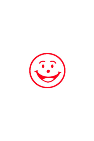 Merit Stamp - Smiley Face (Red)