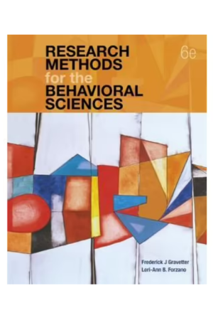 Research Methods for the Behavioral Sciences 6th edition