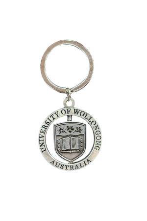 UOW Crest Spinner Keyring