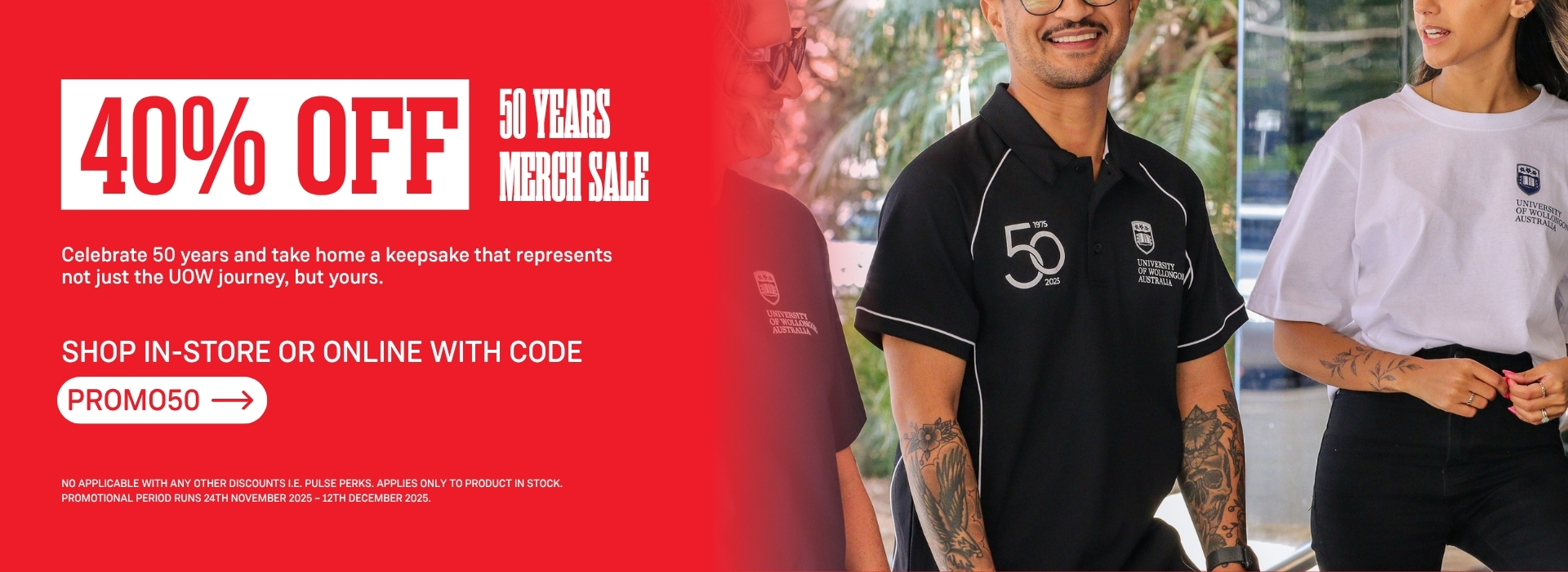50 Merch Sale