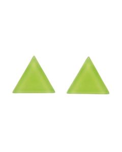 Triangle Bubble Resin Stud Earrings- Lime