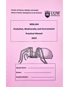 BIOL104 Practical Manual Autumn 2023