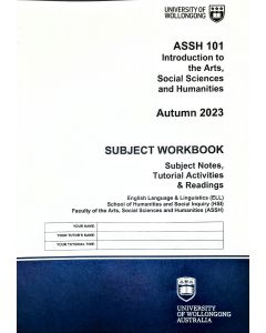 ASSH101 Subject Workbook Autumn 2023
