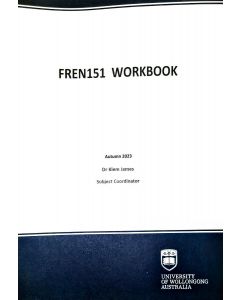 FREN151 Subject Workbook Autumn 2023