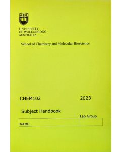 CHEM102 Spring 2023 Subject Handbook