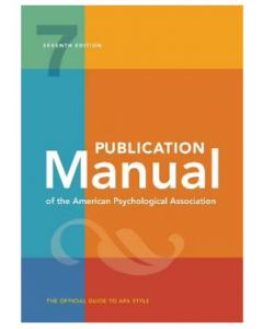 Publication Manual of the American Psychological Association 7th edition ( APA 7 )