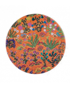 Aboriginal Bush Flowers Blooming Ceramic Coaster