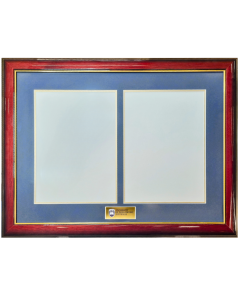 Double Degree Frame - Gloss Timber & Double Gold Trim