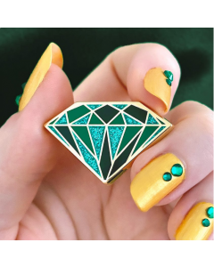 Emerald Enamel Pin