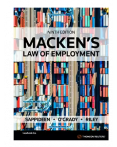 Macken's Law of Employment 9th Edition