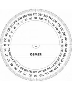 Osmer 360 Degree Protractor 10cm - Clear