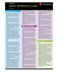 Legal Referencing, 2nd edition: Quick Reference Card