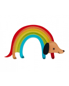 Rainbow Ruff Brooch