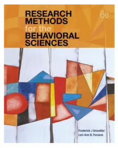 Research Methods for the Behavioral Sciences 6th edition